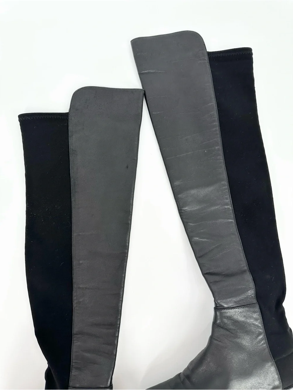 Stuart Weitzman 5050 Over-The-Knee Boots Leather Black Stretchy